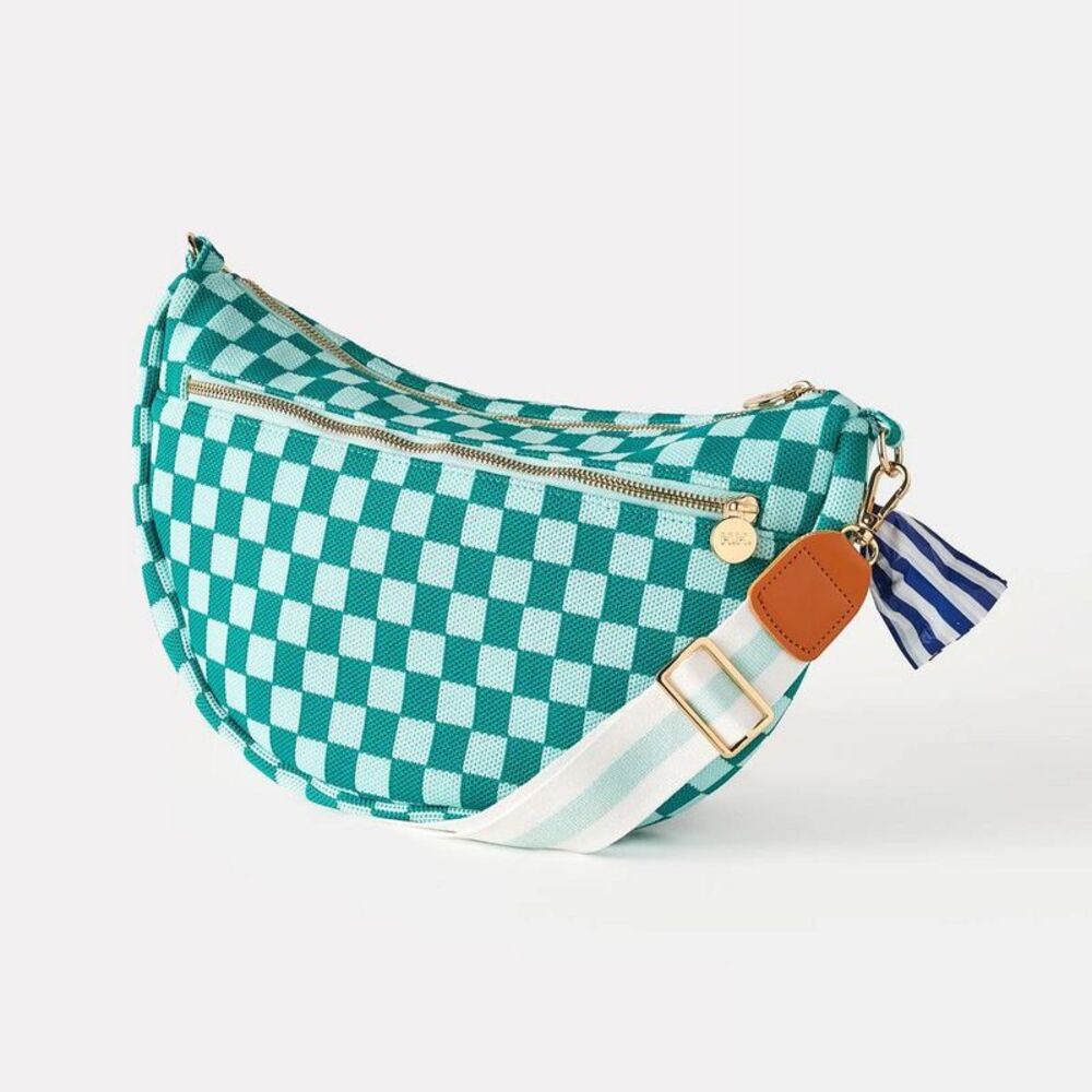 Hooray House Crossbody Walk Bag - Green